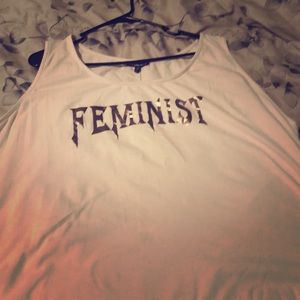 White feminist tank